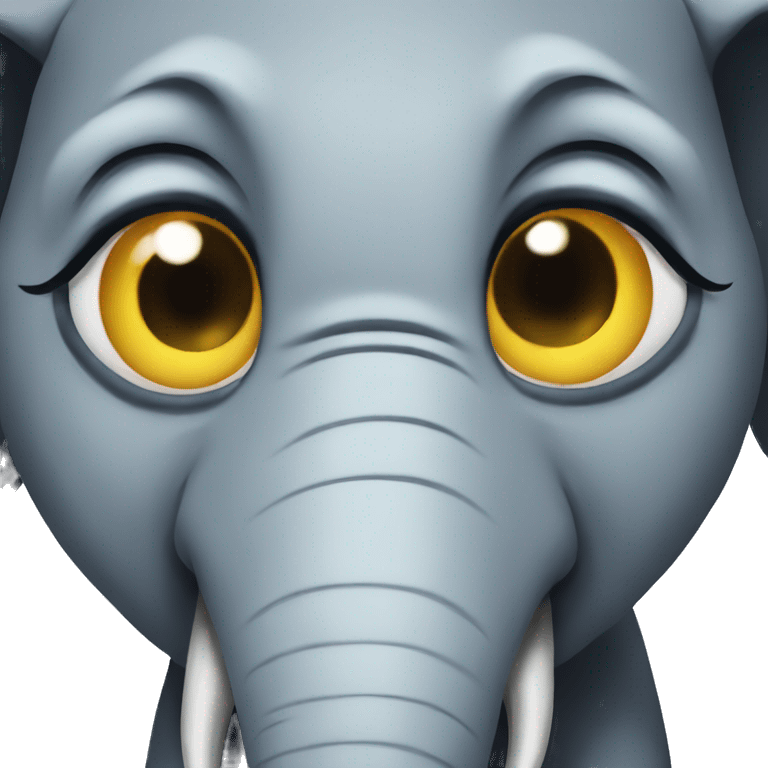 elephant with eyelashes emoji