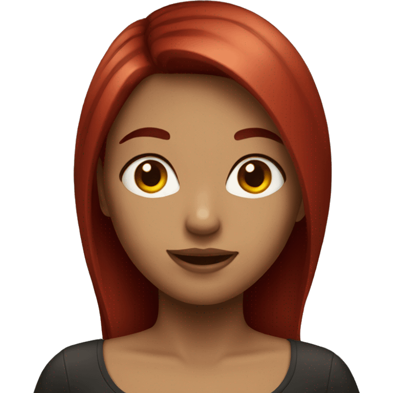 girl with dark red hair emoji