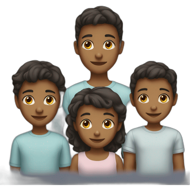 2 boys 1 girl siblings emoji