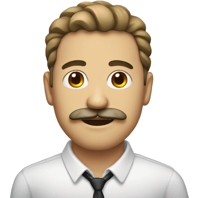 male portrait with mustache emoji