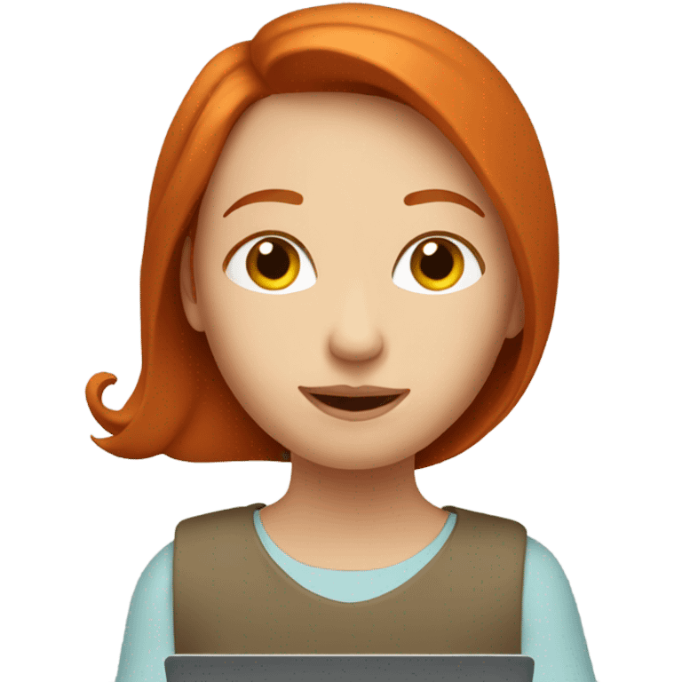 Redhead with laptop emoji