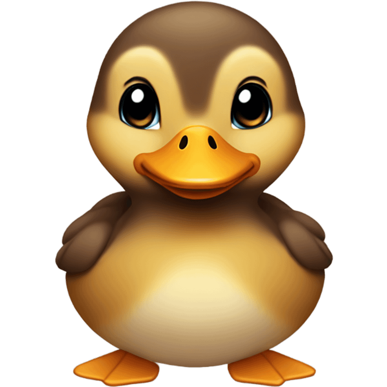 Brown duckling emoji