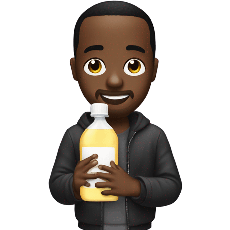 P diddy holding a bottle of baby oil  emoji