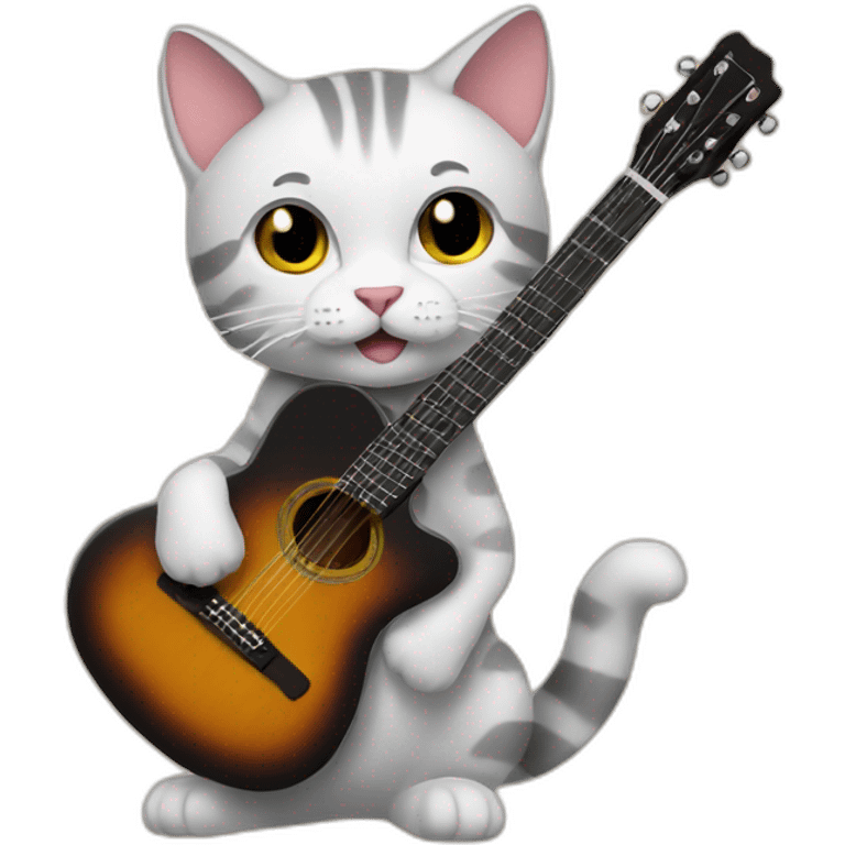 cat with guitar emoji