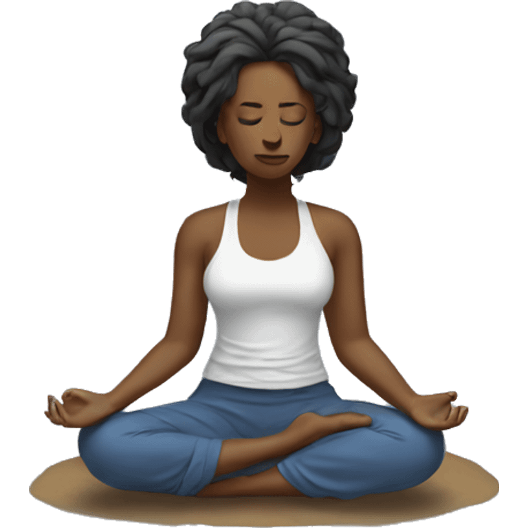 Meditating woman tornado emoji