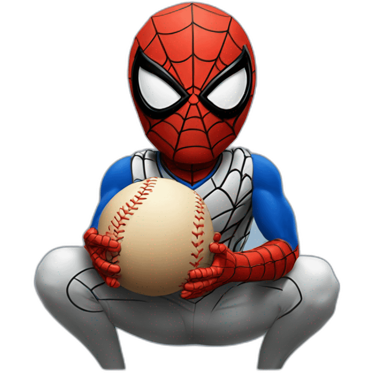 Spider-Man with basball emoji