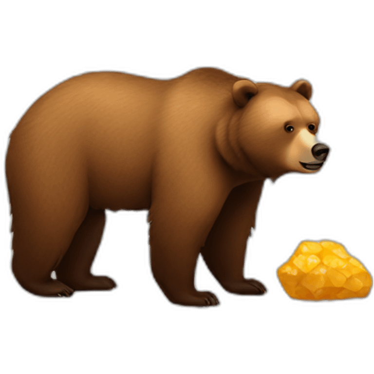 grizzly bear with nugget emoji