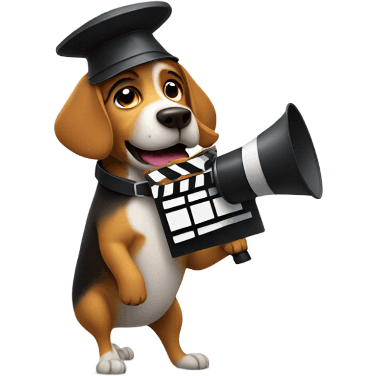 dog as a movie director emoji