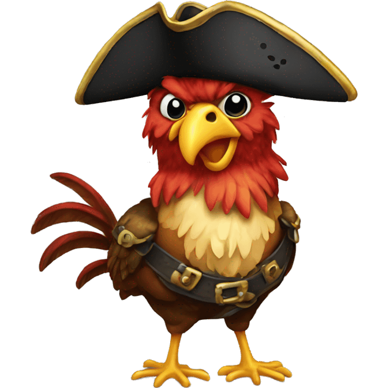 Pirate chicken emoji