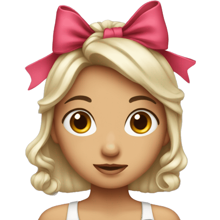 girl with bow emoji