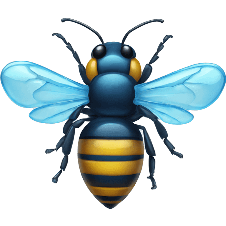 blue crystal bee emoji