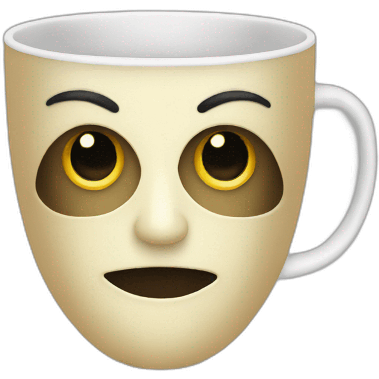 mask cup of tea emoji