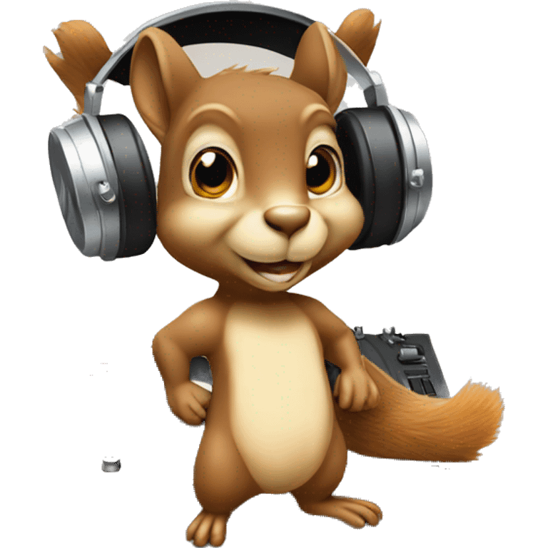 Squirrel on DJ DECK emoji