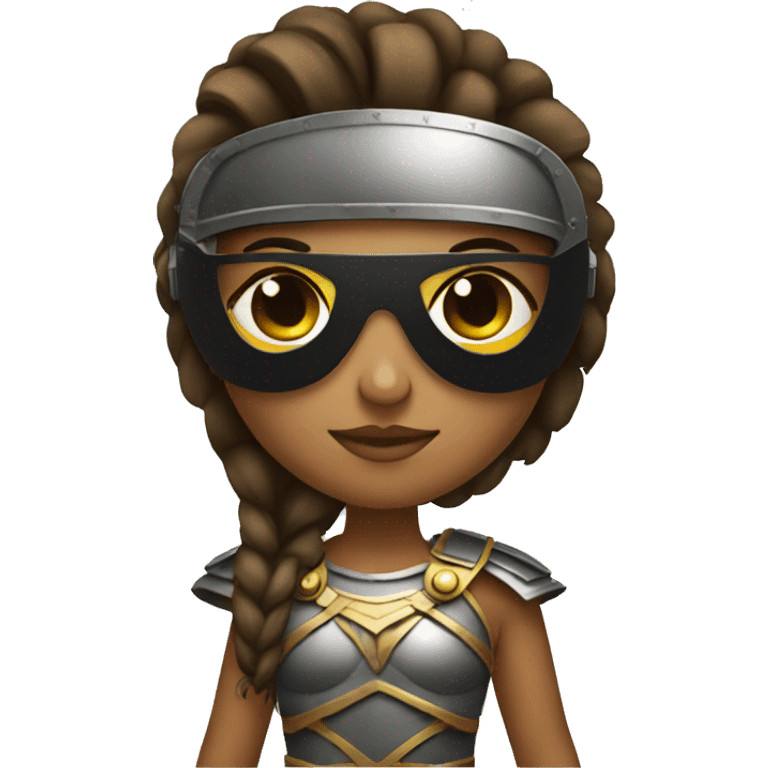 Girl gladiator with dark sunglasses emoji