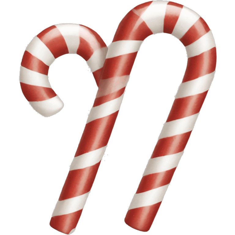 A Christmas candy cane with beige and white stripes  emoji