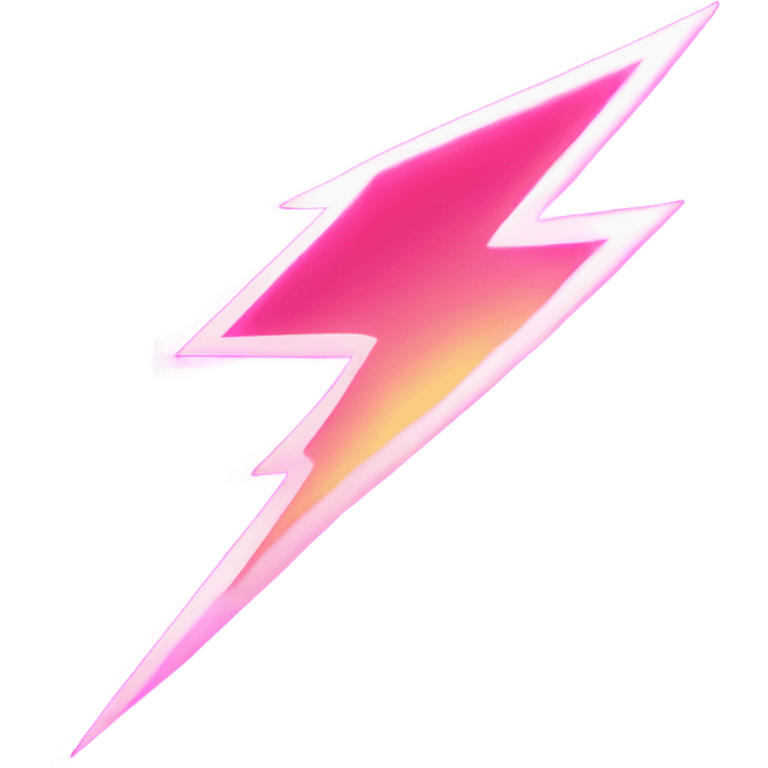 Pink lightning bolt emoji