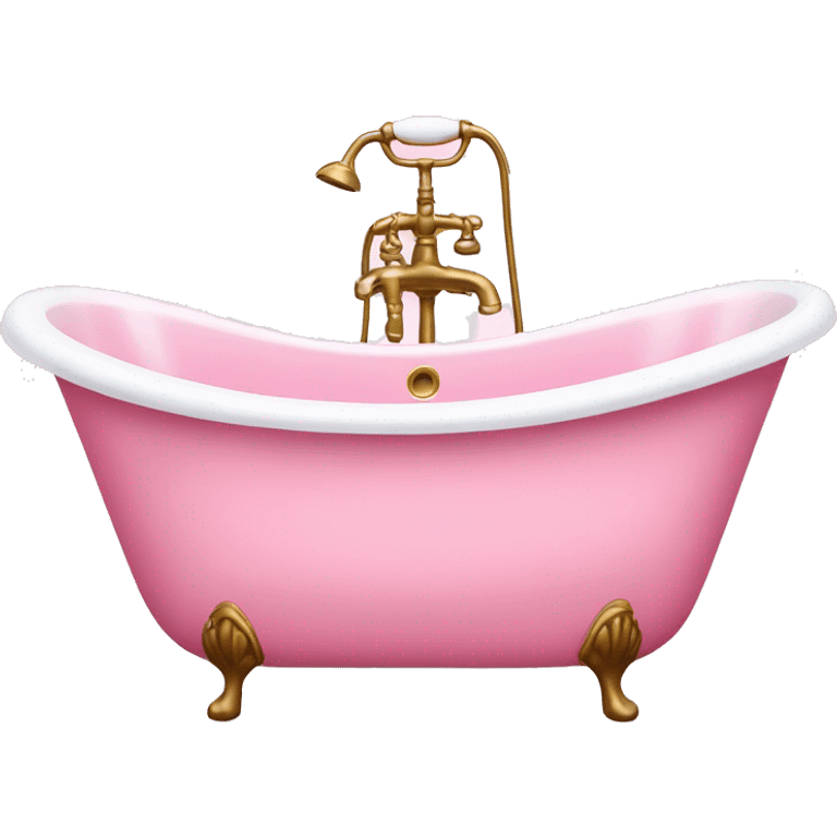 large pink fancy bath tub emoji