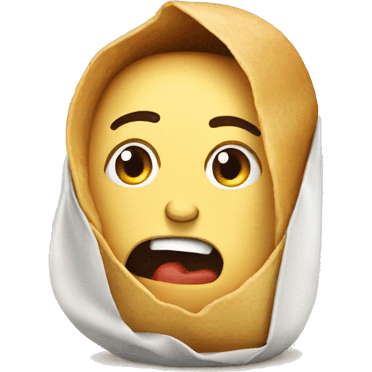 Pending eating a burrito emoji