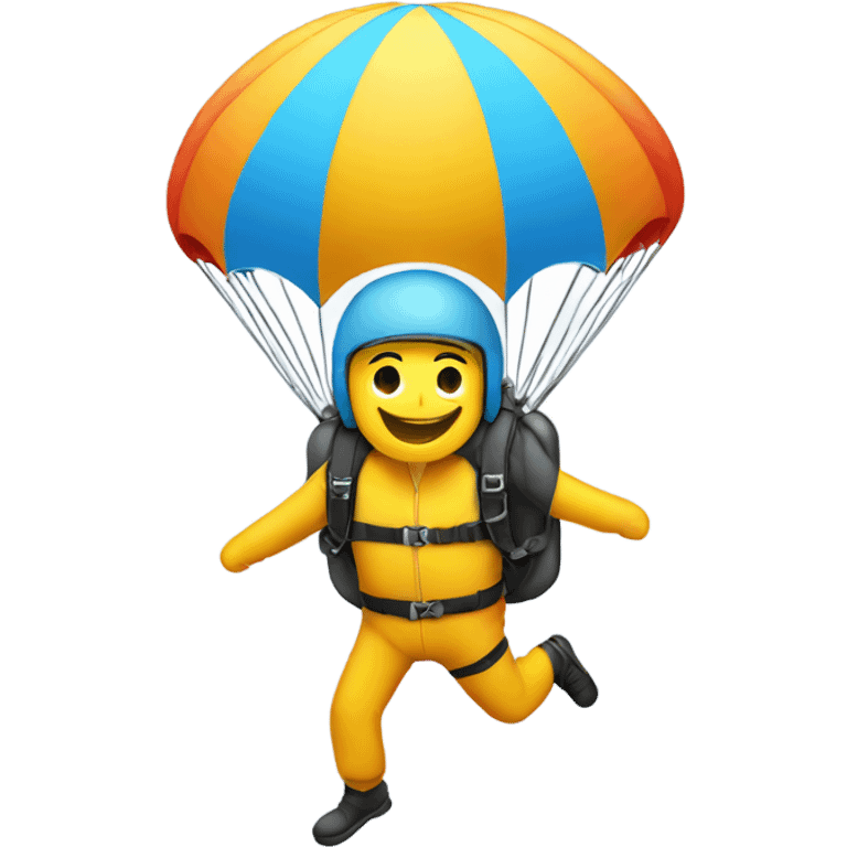 Skydiver with a butt for a parachute emoji