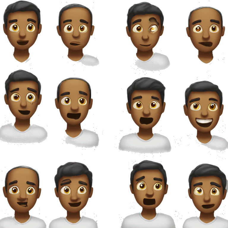 Come up with faces with different emotions emoji