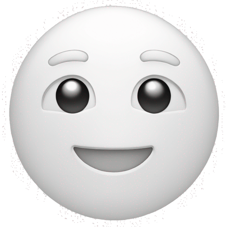 happy emoji but its all white colors and not a  full circle emoji