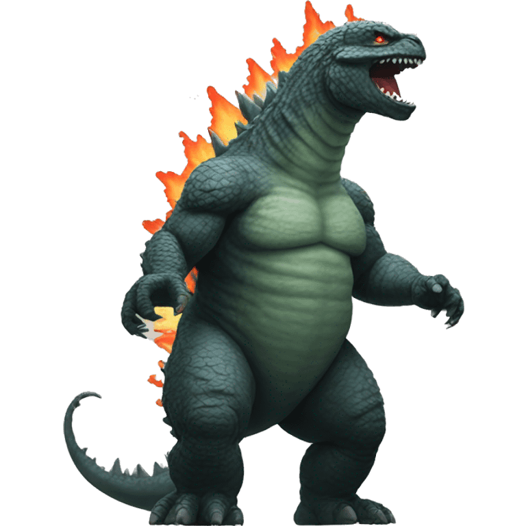 Godzilla Using breath emoji