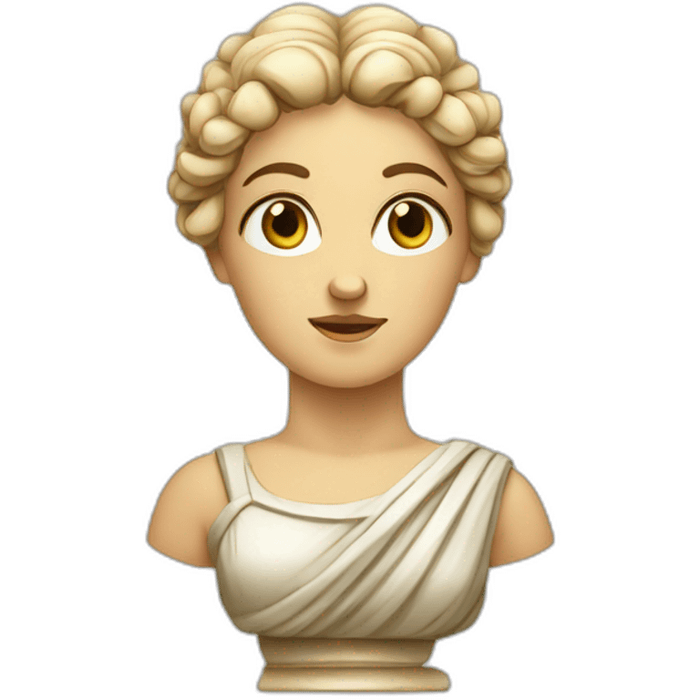 female greek statue cartoon style emoji