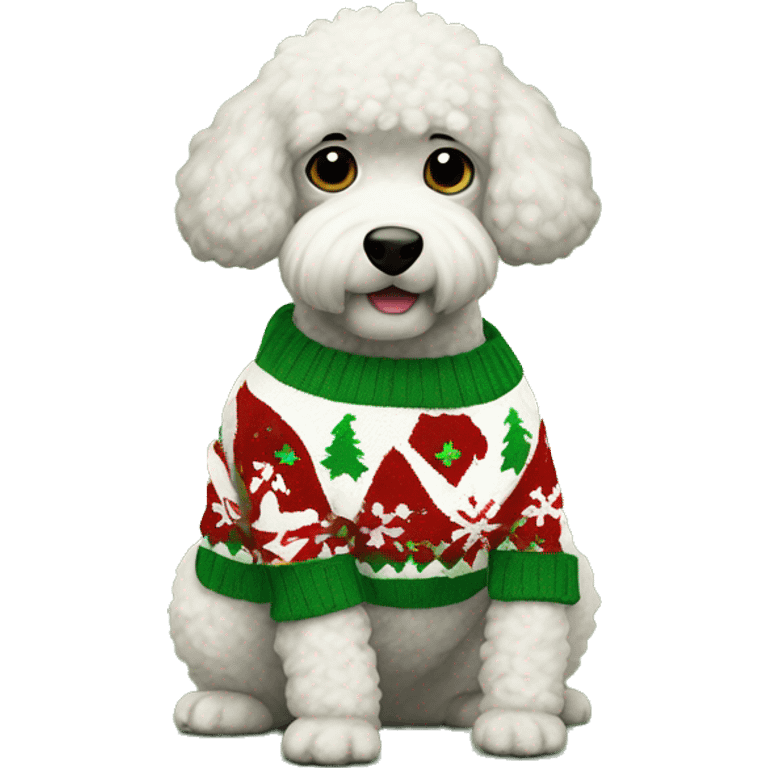 Pudel christmas Sweater emoji