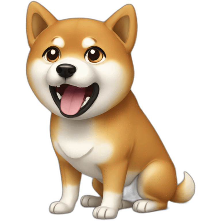 Shiba Inu frightened emoji