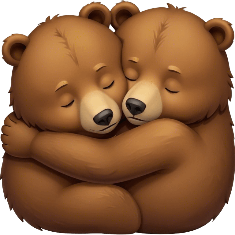 2 bears sleeping together emoji