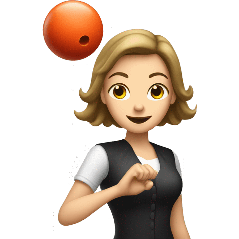 Lady bowler bowling emoji