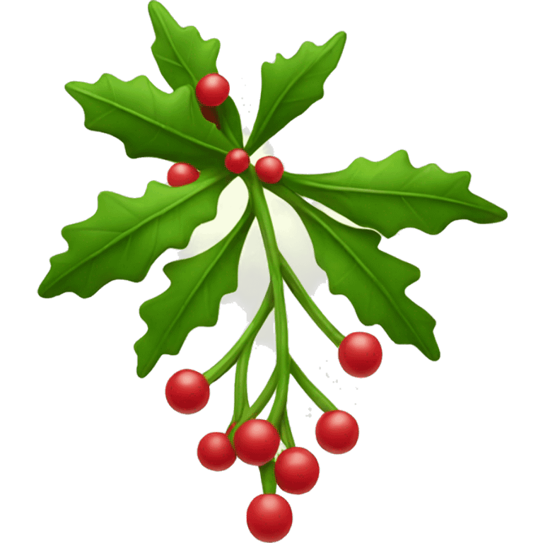 mistletoe with berries emoji