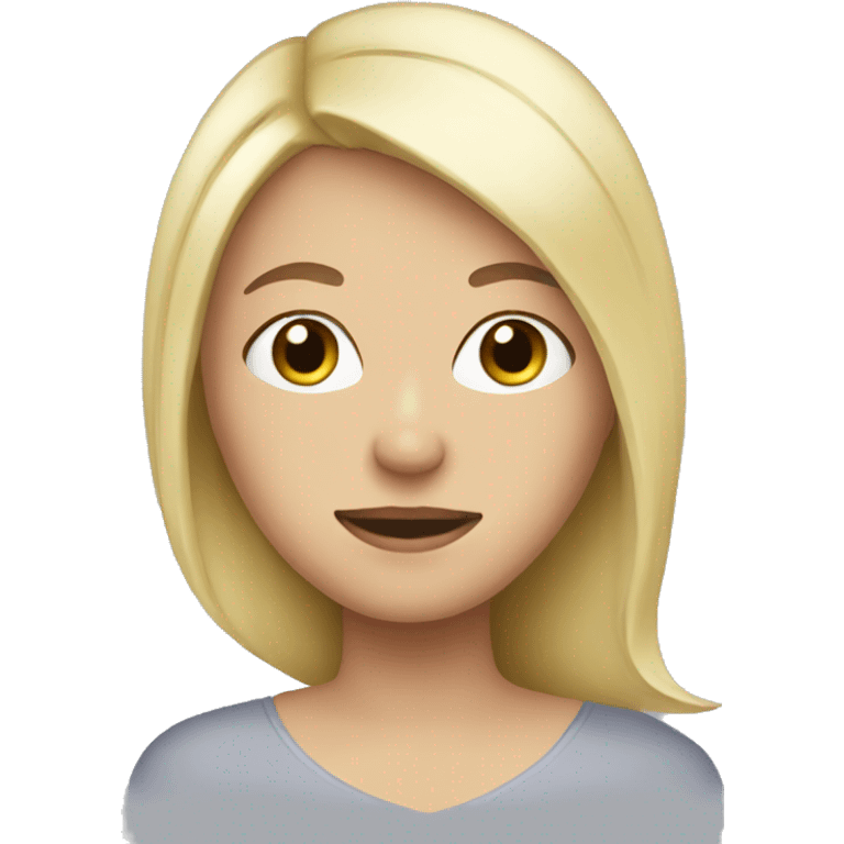 Blond Girl with face mask on  emoji