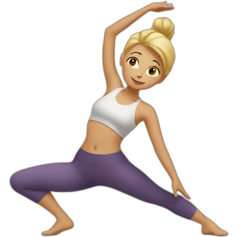 Blonde lady doing yoga emoji