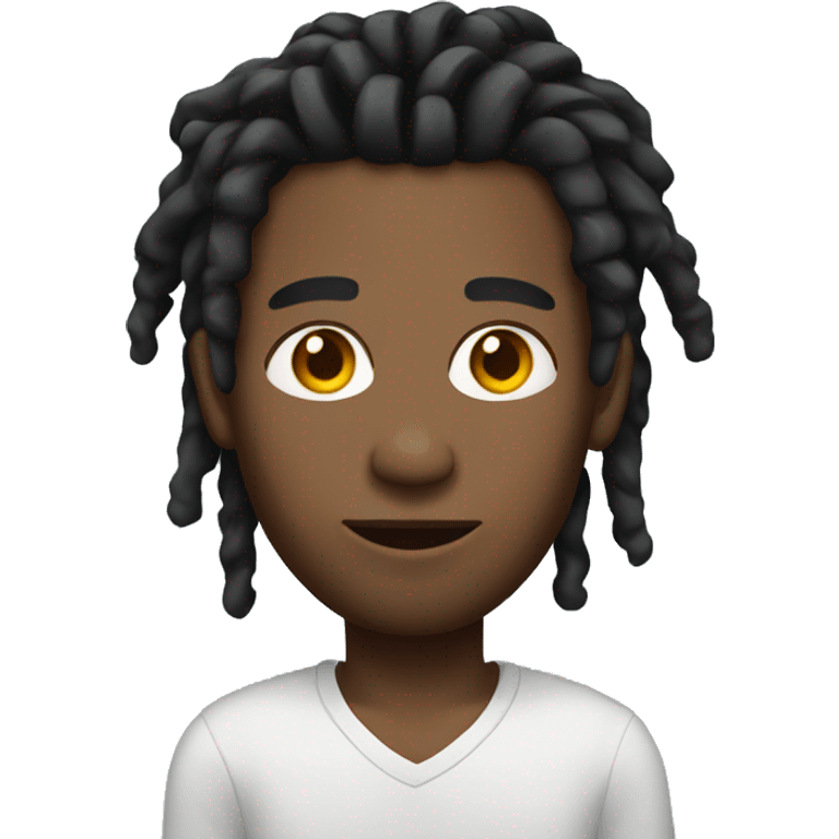 black man with short dreads emoji