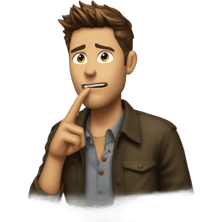 Dean Winchester blowing a kiss emoji