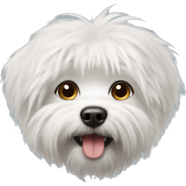 Small white scruffy dog emoji