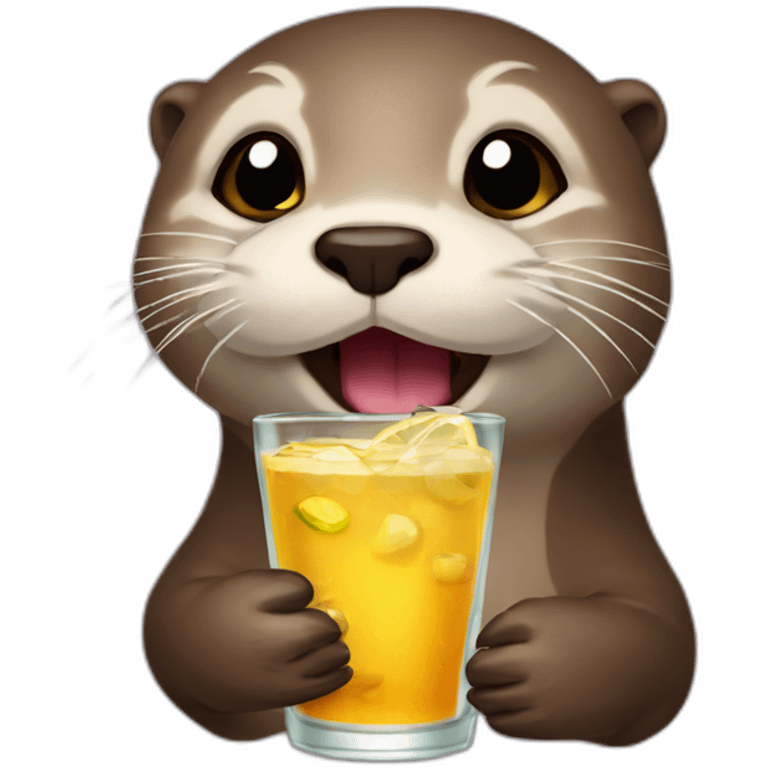 Otter with tequila emoji