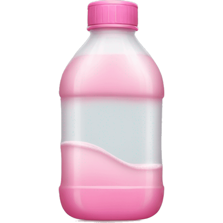 plastic bottle with clear pink liquid emoji