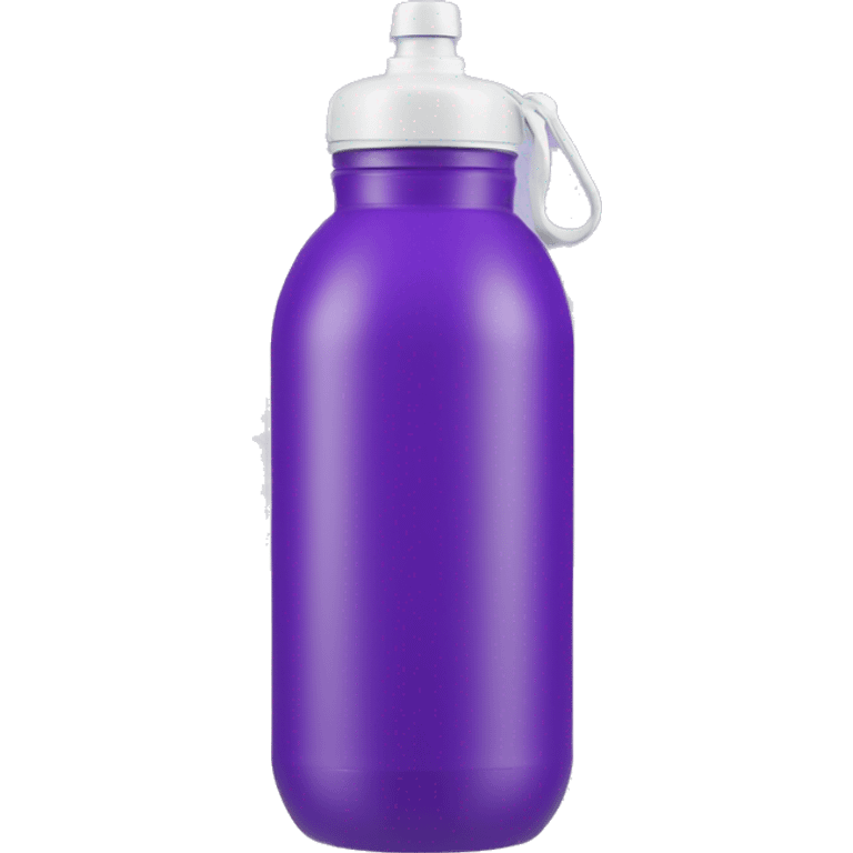 A plastic purple water bottle with a handle is a portable container designed to hold and transport water or other beverages emoji