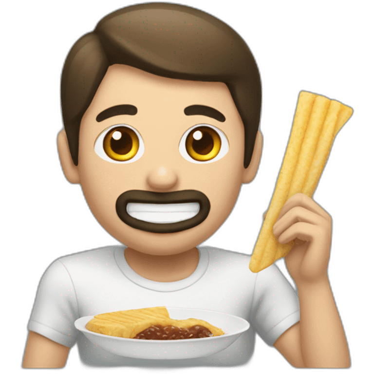 Persona comiendo palitos de pan emoji