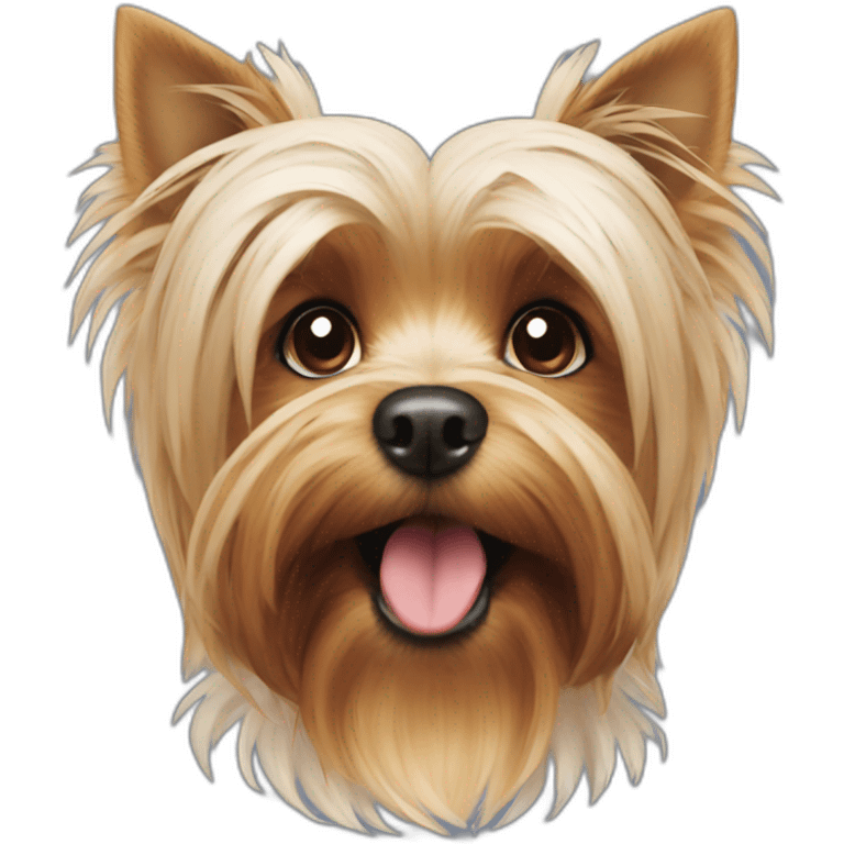 Yorkshire Terrier papá noel emoji