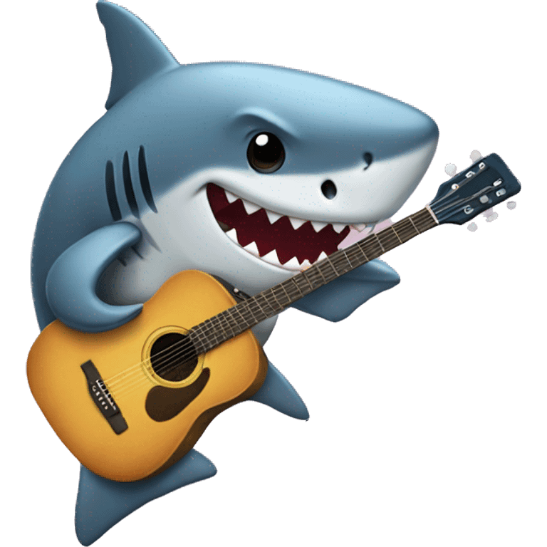 shark with guitar emoji