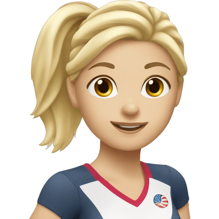 summer olympics blonde girl playing volleyball emoji