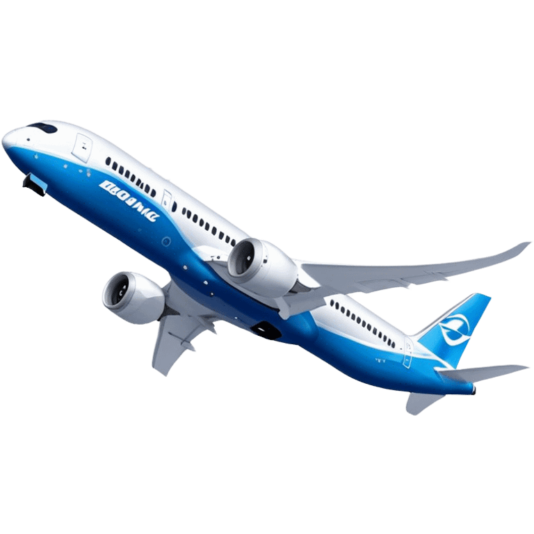 Boeing 787 Dreamliner - Boeing (Model Year: 2022) (Iconic colour: White with blue) emoji