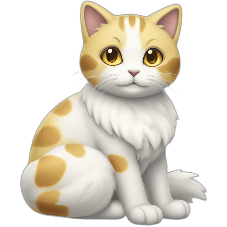 Sitting-bicolor-ice-type-cat-pokemon emoji