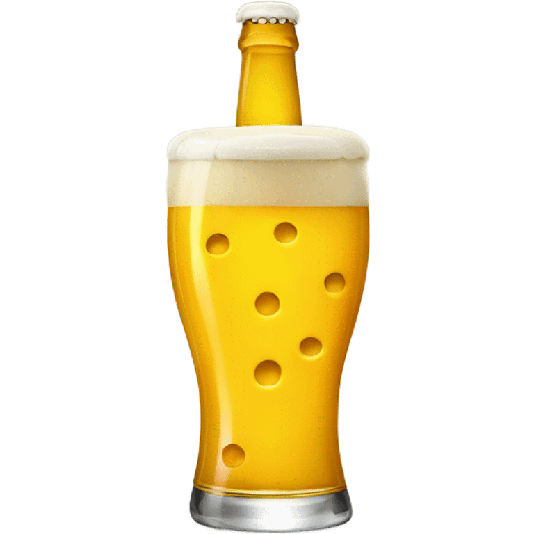 Cheesehead on beer emoji