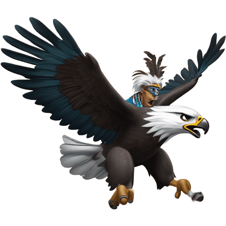 Philadelphia eagle attacking kansas city chief emoji