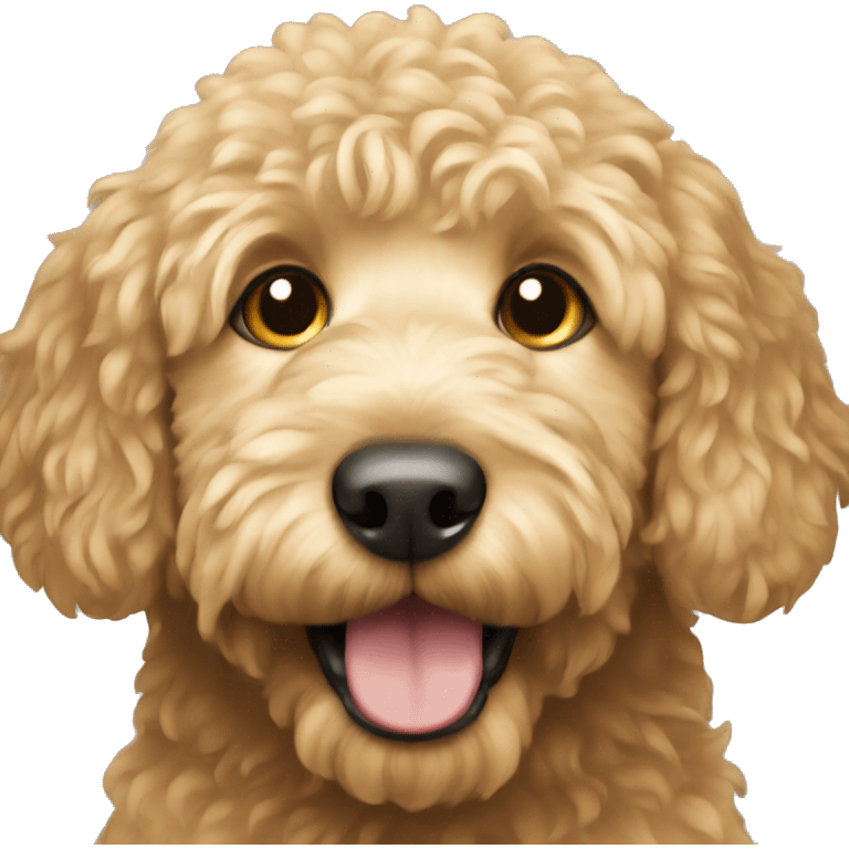 Golden doodle dog emoji