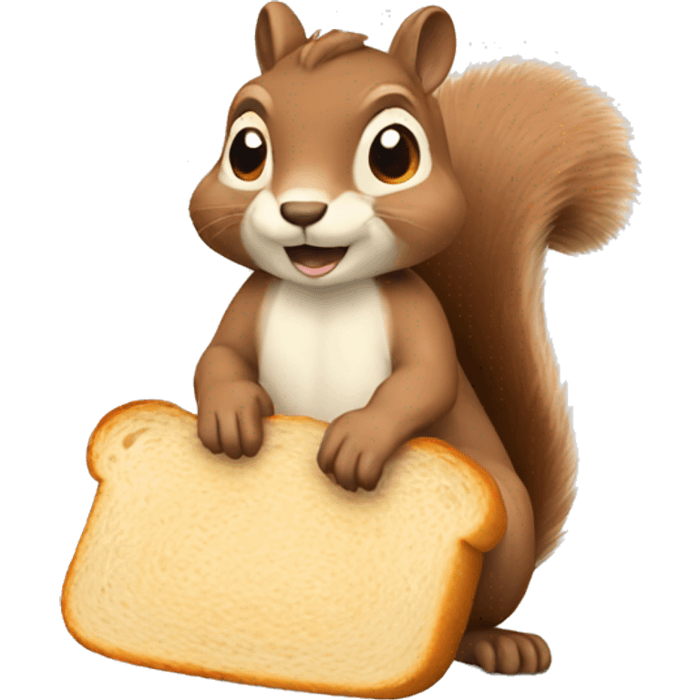 squirrel with a slice of bread emoji